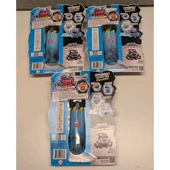 Lot Of 3 Mr Beast Lab Swarms Lab Pack 5 Micro Panther W/ Ultra Rare Panther - Picture 5 of 5